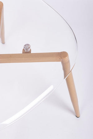 Sedia "Mandy" con gambe in acciaio verniciate effetto legno naturale, per arredo interno 53 x 46 x h 82 cm