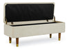 Panca Contenitore Kira per interno, con Struttura In Mdf E Compensato, da 120x42x42h cm