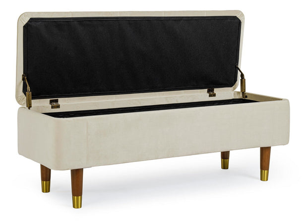 Panca Contenitore "Kira" per interno, con Struttura In Mdf E Compensato, da 120x42x42h cm