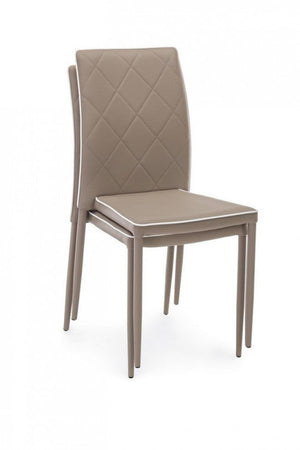 Sedia "Achille" con struttura in acciaio, per arredo interno 43,5 x 53,5 x h 92 cm