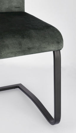Sedia "Kenneth" con gambe in acciaio verniciato a polvere epossidica, per arredo interno 42 x 56 x h 102 cm