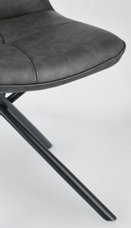 Sedia "Kepler" con gambe in acciaio verniciato a polvere epossidica, per arredo interno 50 x 66 x h 94 cm
