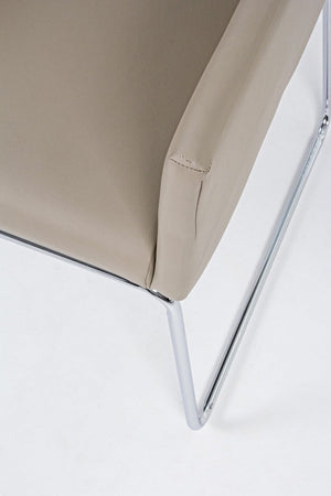 Sedia "Sixty Text" con struttura in acciaio e compensato, per arredo interno con braccioli, 60 x 54 x h 80,5 cm