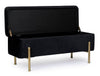 Panca Contenitore Irina per interno, con Struttura In Mdf E Compensato, da 110x42x42h cm