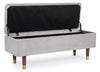 Panca Contenitore Kira per interno, con Struttura In Mdf E Compensato, da 120x42x42h cm