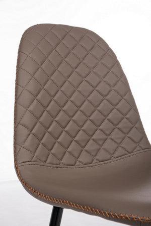 Sedia "Amanda" con struttura in acciaio e compensato, per arredo interno 45 x 54 x h 87 cm