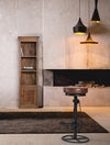 Sgabello da bar Cycle per interno, Struttura In Acciaio Con Finitura Oro, 42 x 42 x 80 cm