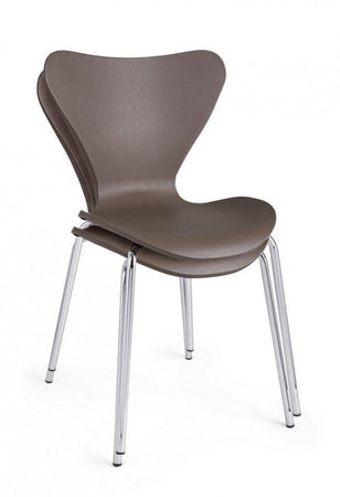 Sedia "Tessa" con gambe in acciaio verniciato a polvere epossidica, per arredo interno 50 x 49,5 x h 82 cm