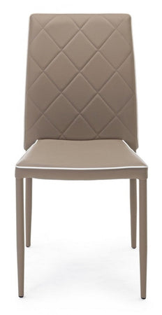 Sedia "Achille" con struttura in acciaio, per arredo interno 43,5 x 53,5 x h 92 cm