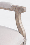 Sedia Liliane con struttura in legno di frassino, per arredo interno con braccioli, 58 x 67 x h 96 cm