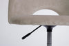 Sedia Linzey da ufficio ergonomica, rivestimento in velluto, con ruote, altezza regolabile