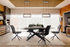Sedia Kepler con gambe in acciaio verniciato a polvere epossidica, per arredo interno 50 x 66 x h 94 cm