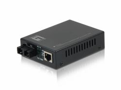 LevelOne FVT-2201 convertitore multimediale di rete 100 Mbit/s 1310 nm Modalit singola Nero (LevelOne FVT-2201 - fibermedieomformer)
