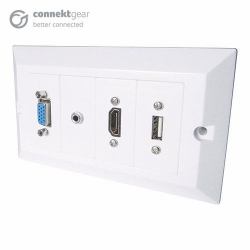 5m AV Snap-in Modular Cable Kit - HDMI/VGA/USB Type B/3.5mm + USB Type A