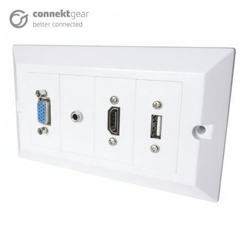 5m AV Snap-in Modular Cable Kit - HDMI/VGA/USB Type B/3.5mm + USB Type A