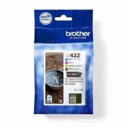 Brother LC422VAL cartuccia d'inchiostro 4 pz Originale Nero, Ciano, Magenta, Giallo (Brother Black Cyan Magenta Yellow Standard Capacity Ink Cartridge Multipack 4 x 550 pages [Pack 4] - LC422VAL)