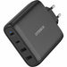 OtterBox Standard - Alimentatore - 100 Watt - Fast Charge, PD - 4 connettori di uscita [2 x USB-C, 2 x USB tipo A a 9 pin] - nero - Europa [Gran Bretagna esclusa]