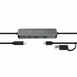 j5create JCH462-N hub di interfaccia USB 3.2 Gen 1 [3.1 Gen 1] Type-A + Type-C 5000 Mbit/s Grigio (DISPLAY SHARING HUB - SHARING HUB)