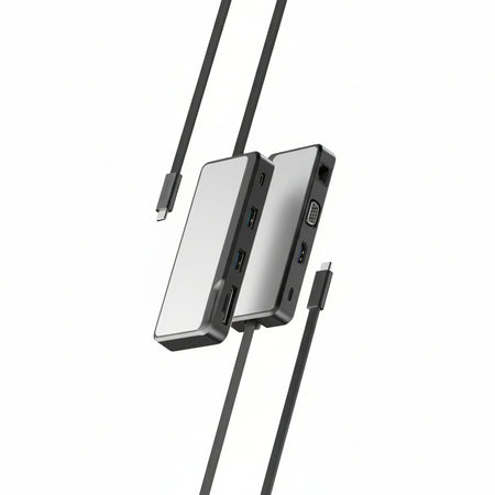 ALOGIC Fusion Pro TOUR Cablato USB 3.2 Gen 1 [3.1 Gen 1] Type-C Grigio (FUSION PRO TOUR USB-C 8-IN-1 - COMPACT DOCK)