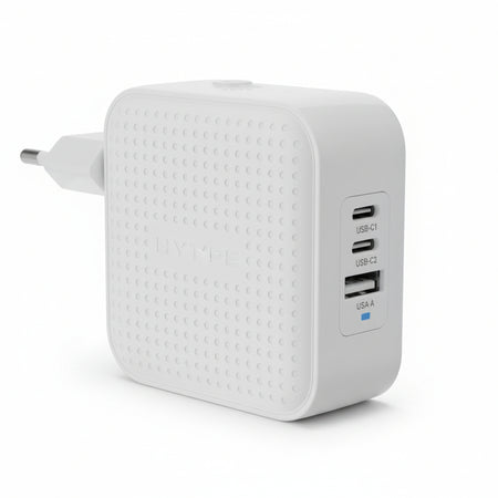 HYPER HJ1003WHWWGL Caricabatterie per dispositivi mobili Computer portatile, Smartphone, Tablet Bianco AC Ricarica rapida Interno (HYPER HJ 70W USBC TRAVL CHRGE - WHT)