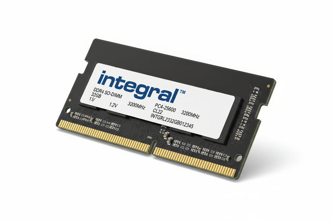 Integral TS1GSH64V2B-IN memoria 8 GB 1 x 8 GB DDR4 3200 MHz (8GB LAPTOP RAM MODULE DDR4 3200MHZ PC4-25600 UNBUFFERED NON-ECC SODIMM 1.2V 1GX8 CL22 INTEGRAL)