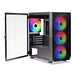 Tecware Forge M Omni Micro-ATX Case - Key-Lockable Tempered Glass, High-Airflow Mesh Front, 4 x 120mm Fans Pre-Installed, mATX/ITX Support, Black