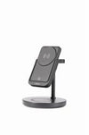 Deltaco QI-1045 Caricabatterie per dispositivi mobili Auricolare, Smartphone, Orologio intelligente Nero USB Carica wireless Interno (3-in-1 magnetic wireless charger with)
