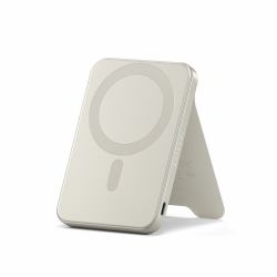 Satechi ST-B5Q2SW batteria portatile 5000 mAh Carica wireless Sabbia (Satechi Qi2 5K Magnetic Power Bank wit)