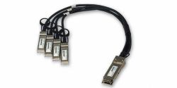 ATGBICS DN-81321-C cavo InfiniBand e in fibra ottica 1 m QSFP+ 4x SFP+ DAC Nero (Digitus compatible Direct Attach Copper Breakout Cable 40GBase-CU QSFP+ to 4x10GBase-CU SFP+ [Passive Twinax, 1m])