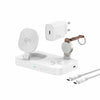 4smarts 540994 Caricabatterie per dispositivi mobili Cuffie, Smartphone, Orologio intelligente Bianco dC, USB Carica wireless Ricarica rapida Interno (QI2 LADESTATION TRIDENT - WEI APPLE WATCH)