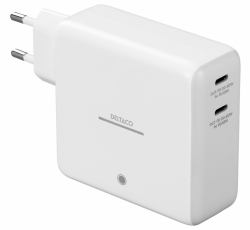 Deltaco PB-Q1004 Caricabatterie per dispositivi mobili Universale Bianco AC Ricarica rapida Interno (USB-C v?goplader med indbygget powerba)