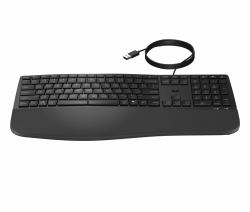 HP 485 Comfort Wired Keyboard (485 Cft Wd Kbd Keyboard - Office Usb Black - Warranty: 12M)