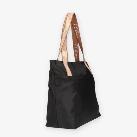 1^ Classe Borsa donna Borsa a spalla nera e Geo Classic Shopper