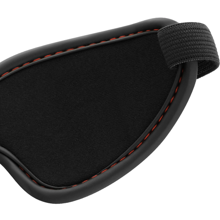 BEGME Mascherina fetish in morbido neoprene colore rosso e nero