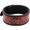 BEGME collare e guinzaglio fetish in morbido neoprene colore rosso e nero
