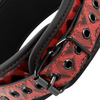 BEGME collare e guinzaglio fetish in morbido neoprene colore rosso e nero