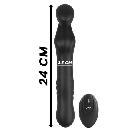 IBIZA FALLO INDOSSABILE VIBRATORE STRAPLESS STRAP ON FEMMINILE DOPPIO SENZA IMBRACATURA PER LEI LA DONNA 2 MOTORI VIBRAZIONE E UP & DOWN