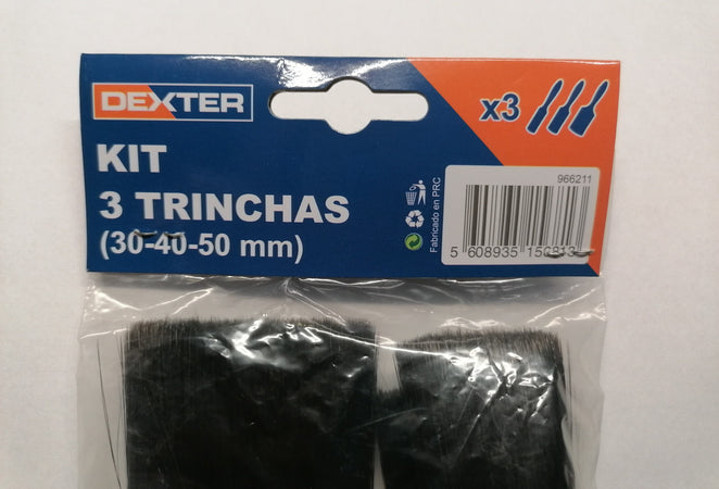 DEXTER - KIT 3 PENNELLI 30-40-50MM