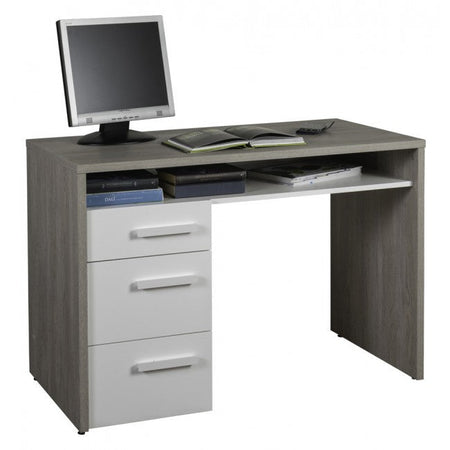 Scrivania con cassetti in legno da ufficio e stanzetta 110 cm postazione porta pc