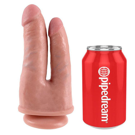 KING COCK DOPPIO FALLO REALISTICO ANALE VAGINALE IN MORBIDO PVC CON VENTOSA