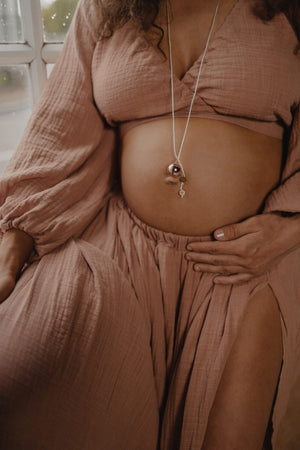Collana Per La Gravidanza Proud Mama Bola Fine-Silver/Grey