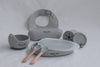 Set Pappa Silicone 9 Pezzi Grigio Baby's Clan