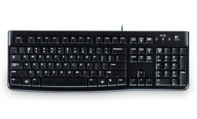 Tastiera K120 Log Oem Black Usb Slim