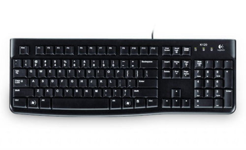 Tastiera K120 Log Oem Black Usb Slim