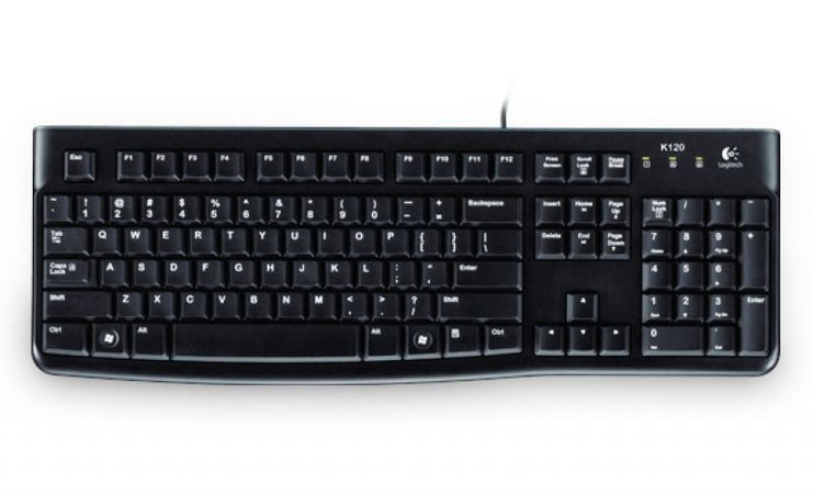 Tastiera K120 Log Oem Black Usb Slim