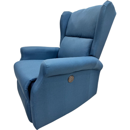 Poltrona "Aquila" con recliner manuale e rivestimento in tessuto per interno