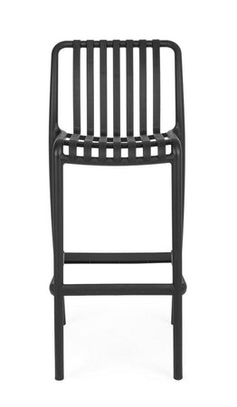 Sgabello "Billie" da bar, struttura in polipropilene, resistente agli UV, per interni ed esterni