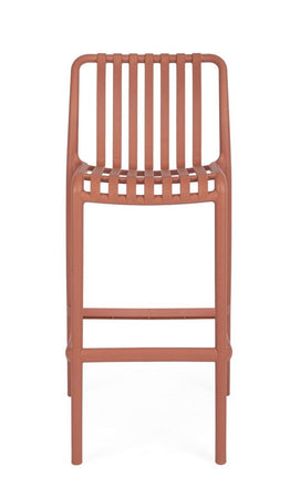 Sgabello "Billie" da bar, struttura in polipropilene, resistente agli UV, per interni ed esterni