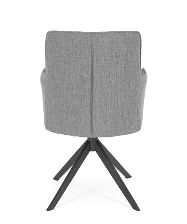 Sedia "Skagen" girevole, struttura in alluminio, con tessuto idrorepellente, per interni ed esterni