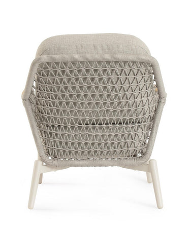 Poltrona "Eulero" struttura in alluminio, con cuscini sfoderabili con tessuto idrorepellente olefin